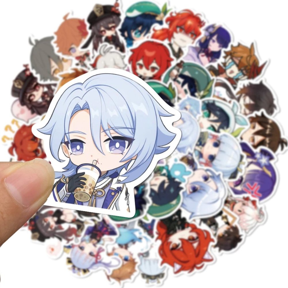 Chibi Genshin Impact Big Size Stickers